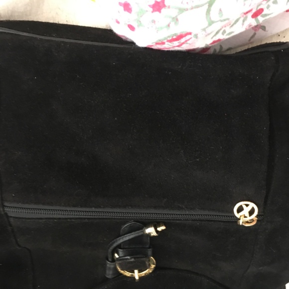 Paloma Picasso vintage black suede backpack. main image 5